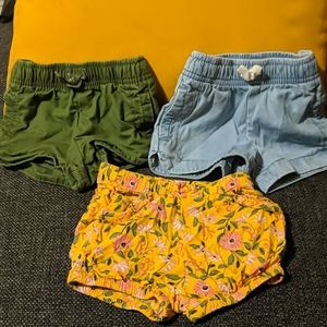3 piece Carter's shorts